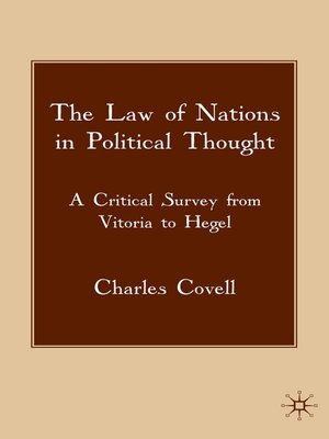 cover image of The Law of Nations in Political Thought